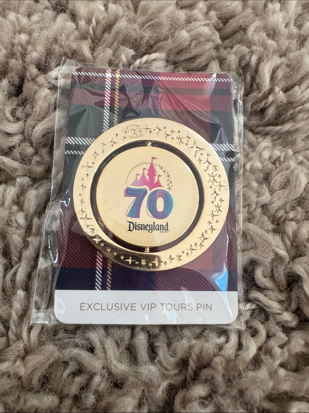 Disneyland 70th Anniversary Gold EXCLUSIVE VIP Tours Pin